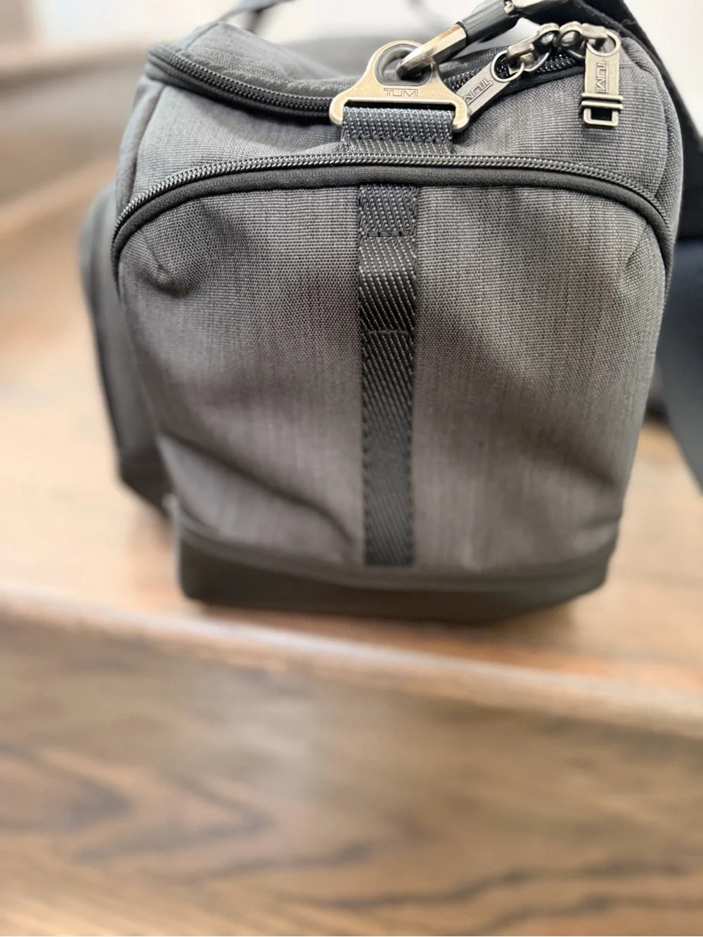 Tumi Gray Weekend Duffel Bag with Removable Shoulder Strap